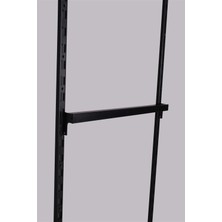 Maison Luré Kulaklı Boru Siyah Ab1 Bükümlü Askı Borusu Raf Sistemleri 90 cm 5 Adet Askılık