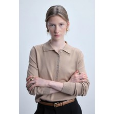 DeFacto Regular Fit Polo Yaka Uzun Kollu Basic Triko Kazak D6259AX26AU