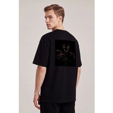 Black Nova Oversize Baskılı Unisex Tişört Dry Martini Black Siyah