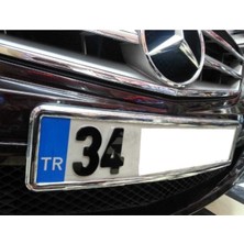 Z Tech Esnek Kırılmaz Krom Çerçeveli Plaka Altı Çerçeve Plakalık 1 Adet