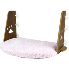 Z Tech Kedi Cam Yatağı Vantuzlu Yatak Pembe