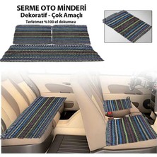Z Tech Serme Oto Koltuk Kılıfı Minderi Kilim Dokuma Kaliteli 3 Parça Çok Renkli