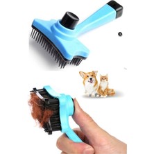 Z Tech Tuşlu Otomatik Temizlenen Evcil Hayvan Tarağı Kedi Köpek Tüy Toplayıcı Fırça