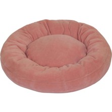 Z Tech Pembe Polar Simit Kedi ve Köpek Yatağı 50 Çap Yatak Pembe