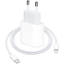 Cepsuar Iphone 11 12 Pro Uyumlu Yeni Nesil Hızlı 20 W Usb-C Şarj Adaptörü + Kablo (1m) Beyaz