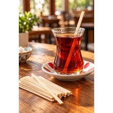 Özkan Ambalaj Temizlik 1 Paket 400 Adet Bambu Ahşap Çay Kaşığı Tahta Karıştırıcı