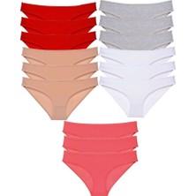 15 Adet Süper Eko Set Likralı Kadın Slip Külot 522