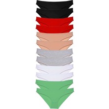 12 Adet Süper Eko Set Likralı Kadın Slip Külot Set 2