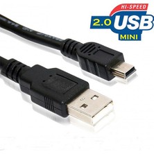 Ata Elektronik Mini USB 5 Pin Şarj ve Data Kablosu 50 cm Siyah Dayanıklı Tasarım ile Hızlı Bağlantı