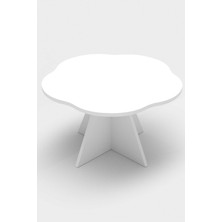 Çiçek Orta Sehpa Beyaz 70 cm