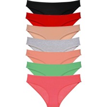 7 Adet Süper Eko Set Likralı Kadın Slip Külot Set 4