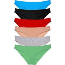 6 Adet Süper Eko Set Likralı Kadın Slip Külot Renk 2