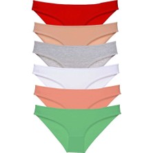 6 Adet Süper Eko Set Likralı Kadın Slip Külot Renk 4