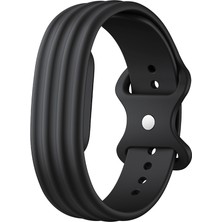 Maks Technology Google Fitbit Air Kordon Sportif Çizgili Ayarlanabilir Premium Silikon Maks Kayış