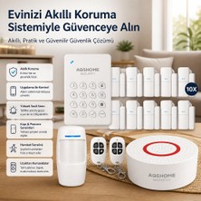Agshome Wi-Fi Alarm Sistemi "10 Sensörle Giriş Noktalarını Takip Edin"