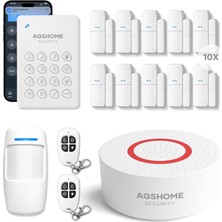Agshome Agshome Wi-Fi Alarm Sistemi "tetiklenince Telefonunuza Anında Bildirim"
