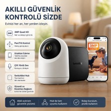 Switchbot Pan Tilt Kamera ve Hub Seti "360° Görüşle Oda Içinde Kör Noktaları Azaltın"