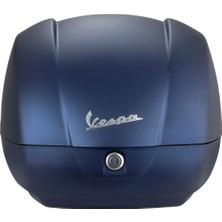 Vespa Gts Supertech Mavi Çanta ve Sırt Dayama Seti
