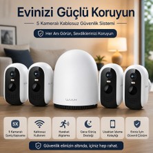 Wuuk Bataryalı Güvenlik Kamera Seti "kameranın Yerini Priz Belirlemesin"