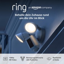 Ring Floodlight Cam Wired Plus Projektörlü Kamera "hareketi Kaydedin, Alanı Da Aydınlatın"