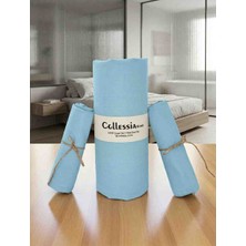 Collessia Home %100 Pamuk Poplin Çift Kişilik Fitted Lastikli Çarşaf Takımı - Çağla Yeşili