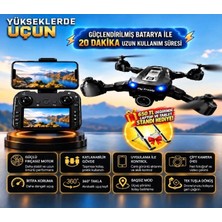 Rose Teknoloji S22MAX Drone Ekranlı Kumanda Tek Tuşla Geri Gelme Çift Bataryalı Uygulama Kontrollü Taşıma Çantanlı Drone