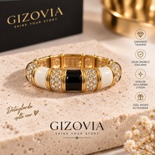 Gizovia Monochrome Işıltı Gold Detaylı Bileklik