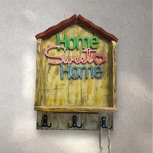 Maison Luré Ahşap El Işçiliği Askılık ve Anahtarlık Duvara Monte Edilebilir - Home Swee