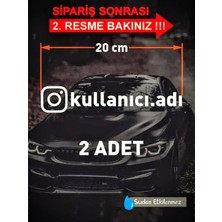 Kaplama Merkezi Instagram Kullanıcı Adı - 2 Adet 20 cm