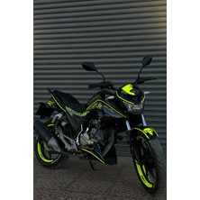 Banxtre Mondial Drift-L Için 51 Parça Neon Sarı Yıldırımlı Premium Sticker Seti