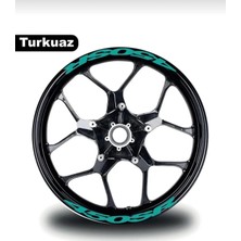 Kaplama Merkezi Cf Moto 450 Sr Turkuaz Jant Sticker(8 Adet)