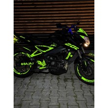 Kaplama Merkezi Bajaj NS200 Reflektif Yeşil (Gece Parlayan ) Body Kit (Jant Sticker Dahil)
