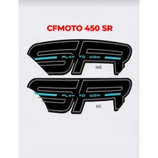 Kaplama Merkezi Cf Moto 450 Sr Orjinal Grenaj Sticker Turkuaz - Gri 3