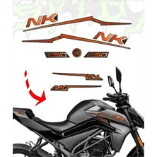 Kaplama Merkezi Cf Moto 250 Nk Alev Turuncu Sticker Folyo Kaplama