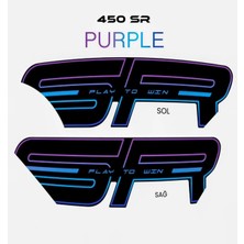 Kaplama Merkezi Cf Moto 450 Sr Orjinal Grenaj Sticker Blue - Purple