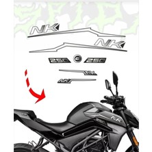 Kaplama Merkezi Cf Moto 250 Nk Siyah Gri Sticker Folyo Kaplama