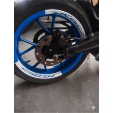 Kaplama Merkezi Cf Moto 250 Sr Jant Sticker ( Mavi Beyaz ) Takım Set