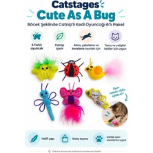 Catstages Cute As A Bug Böcek Şeklinde Catnip'li Kedi Çiğneme Oyuncağı 6'lı Paket