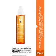 Vichy Capital Soleil Güneş Koruyucu Yağ 200 ml SPF 50 Tüm Cilt Tipleri İçin Antioksidan Formül
