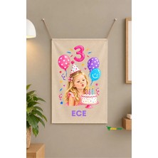 Nehay Shop Kişiye Özel, Isme Özel Banner  Doğum Günü Flaması 50*70 cm / Kişiselleştirilebilir