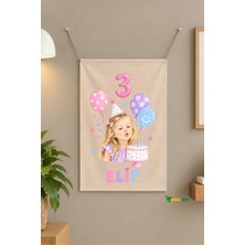 Nehay Shop Kişiye Özel, Isme Özel Banner  Doğum Günü Flaması 50*70 cm / Kişiselleştirilebilir