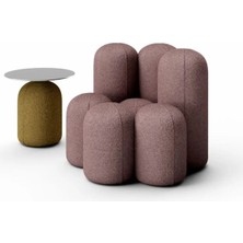 SCY Monteria Dilimli Görünüm Modern Puf Bench Montajsız Berjer