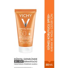 Vichy Capital Soleil Güneş Koruyucu SPF50+ Karma ve Yağlı Ciltler İçin Hipoalerjenik Krem 50 ml