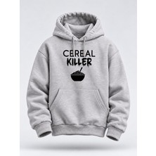 North Whiskers Cereal Killer Baskılı Hoodie - Unisex Kapüşonlu Sweatshirt