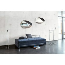 SCY Ovento Modern Metal Detaylı Puf Bench Ofis Lobi Koltuğu Kanepe