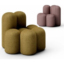 SCY Monteria Dilimli Görünüm Modern Puf Bench Montajsız Berjer