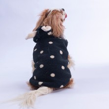 Pawstar Siyah Tahoe Plush Yelek Peluş Kulaklı Kedi Köpek Yeleği Kedi Köpek Elbisesi Kedi Köpek Kıyafeti
