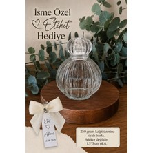 Zarif Souvenirs 50 Adet Hediyelik Cam Kolonya Şişesi 50CC Çizgili Model (Kapak ve Tıpa Dahildir) Nikah , Nişan , Söz, Yenidoğan Doldurulabilir Şişe