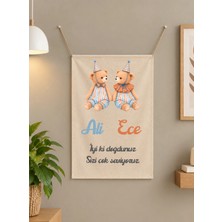 Nehay Shop Kişiye Özel, Isme Özel Banner  Doğum Günü Flaması 50*70 cm / Kişiselleştirilebilir