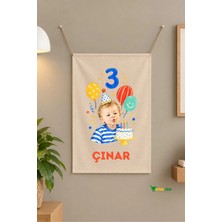 Nehay Shop Kişiye Özel, Isme Özel Banner  Doğum Günü Flaması 50*70 cm / Kişiselleştirilebilir